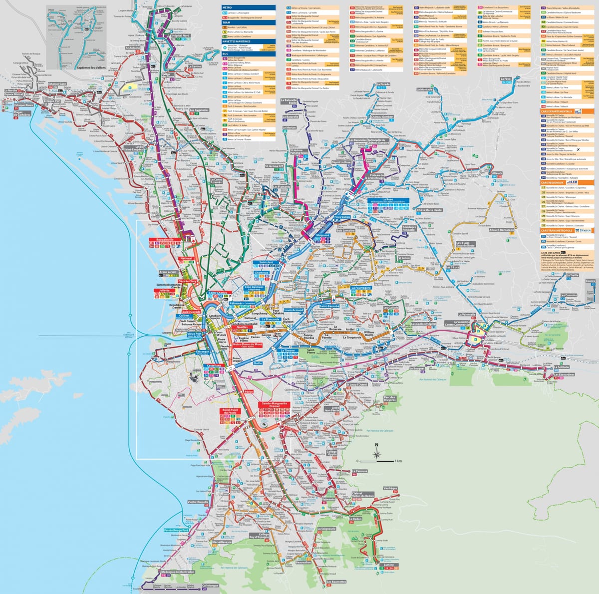 Marseille prevoz zemljevid