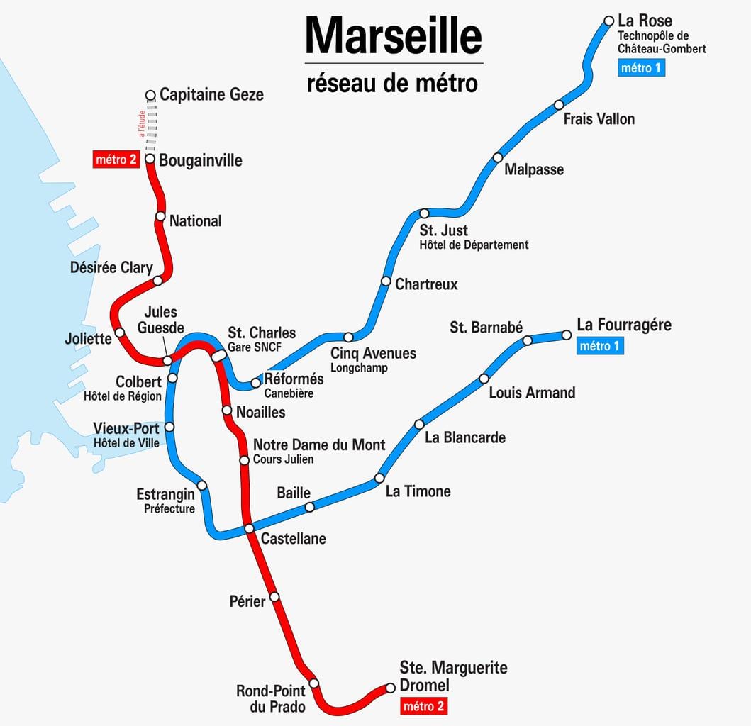 Marseille metro zemljevid pdf