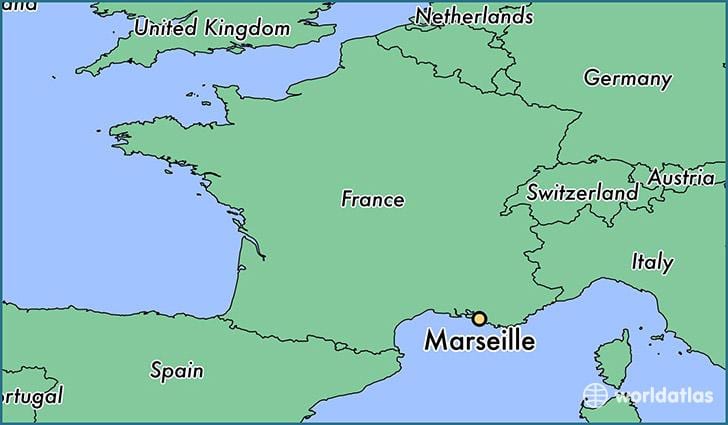 prikaži Marseille v franciji zemljevid