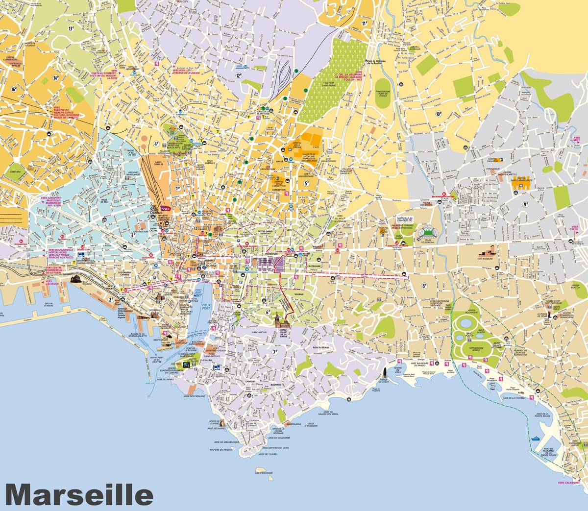 Marseille zemljevid pdf