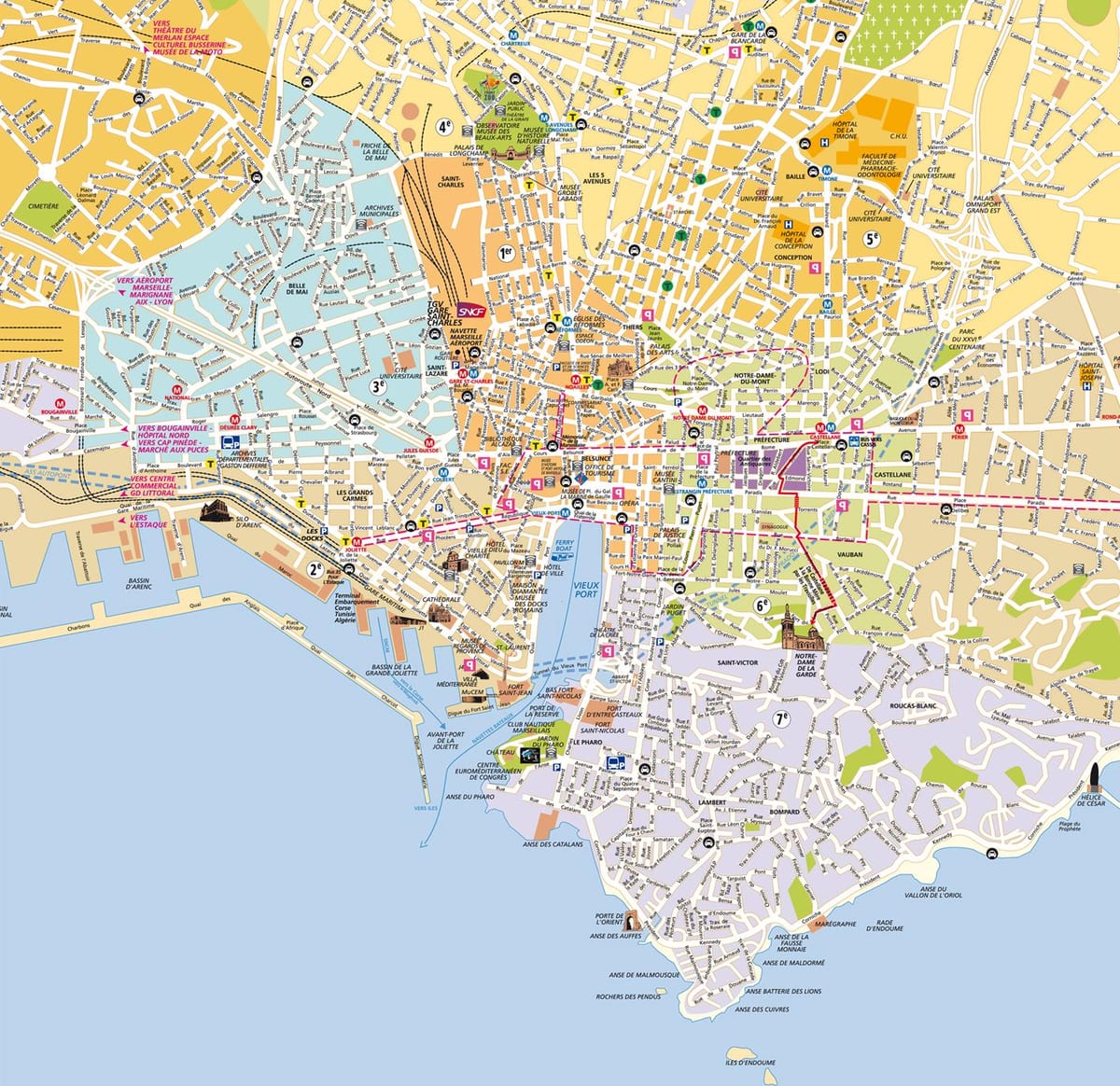 Marseille zemljevidi