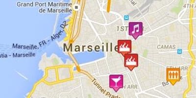 Zemljevid gay Marseille 