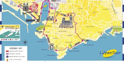 Marseille hop on hop off bus poti zemljevid