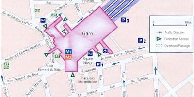 Marseille železniške postaje zemljevid