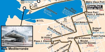 Zemljevid Marseille avtobus 60 zemljevid