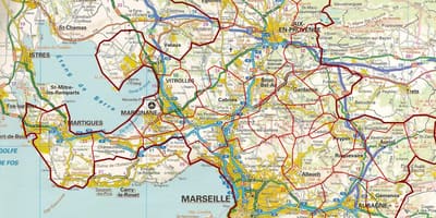 Zemljevid Marseille cesti