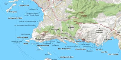Geografski zemljevid Marseille
