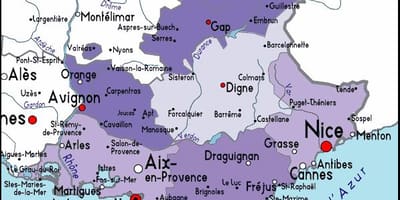 Zemljevid Marseille regiji