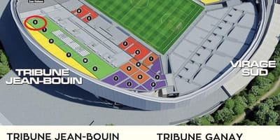 Stade velodrome prostor za sedenje zemljevid