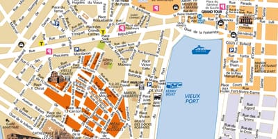Marseille zemljevid mesta
